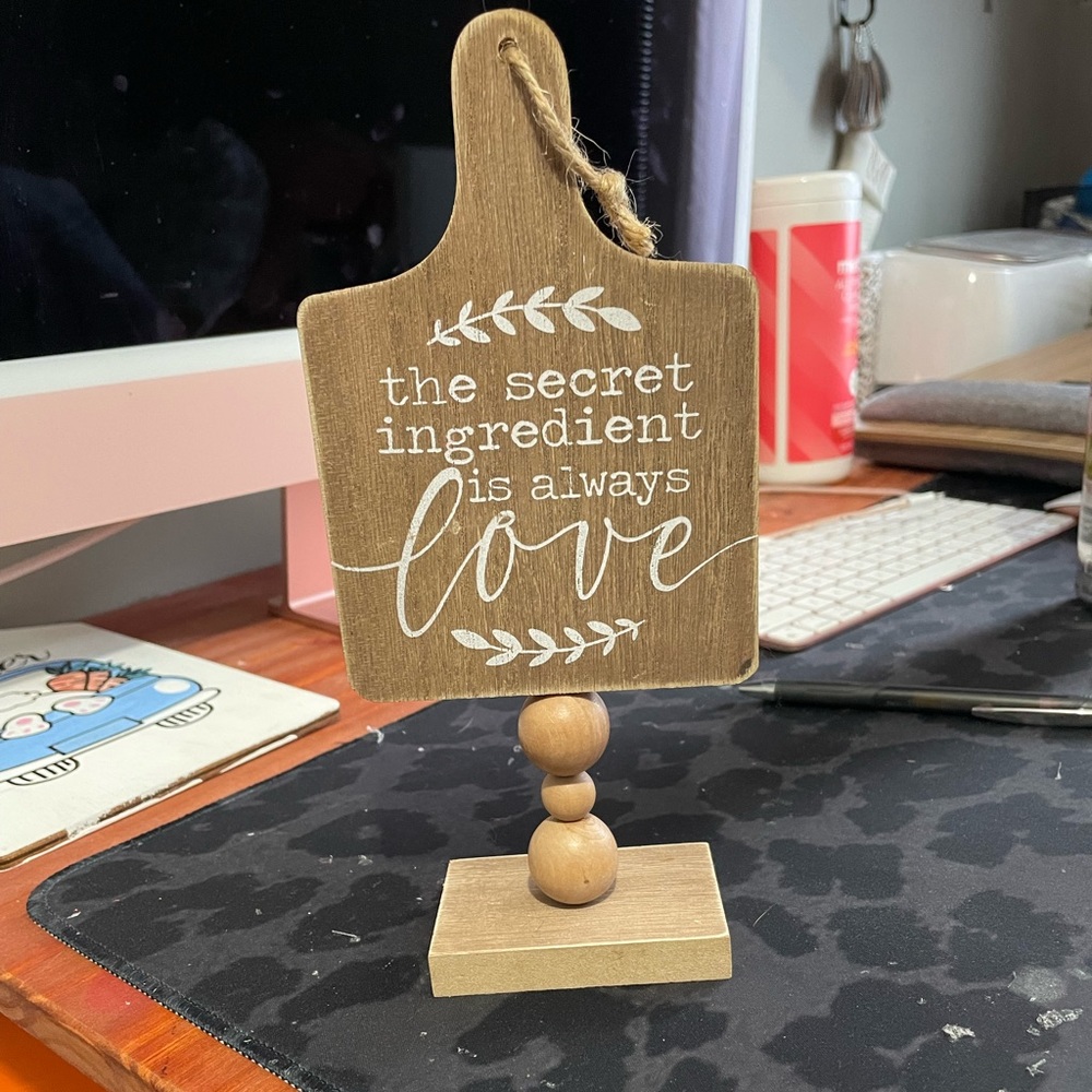 Love sign for kitchen